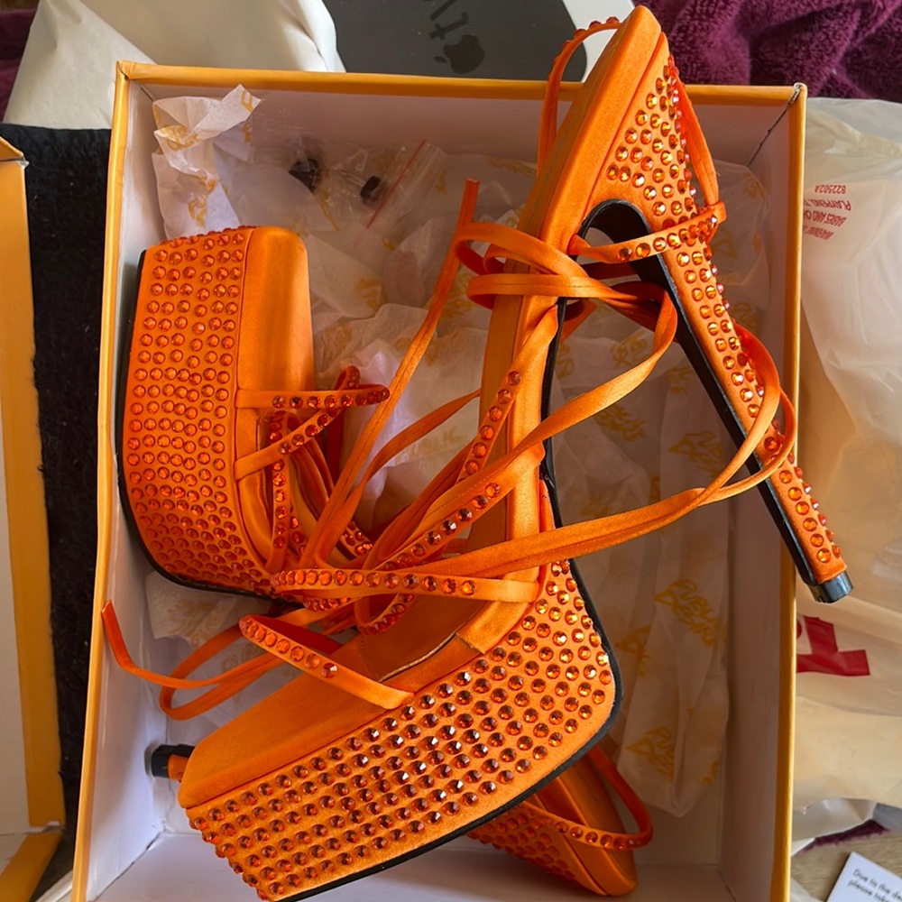 Public desire orange heels